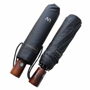 Ô tự động Lotosblume cán gỗ màu đen